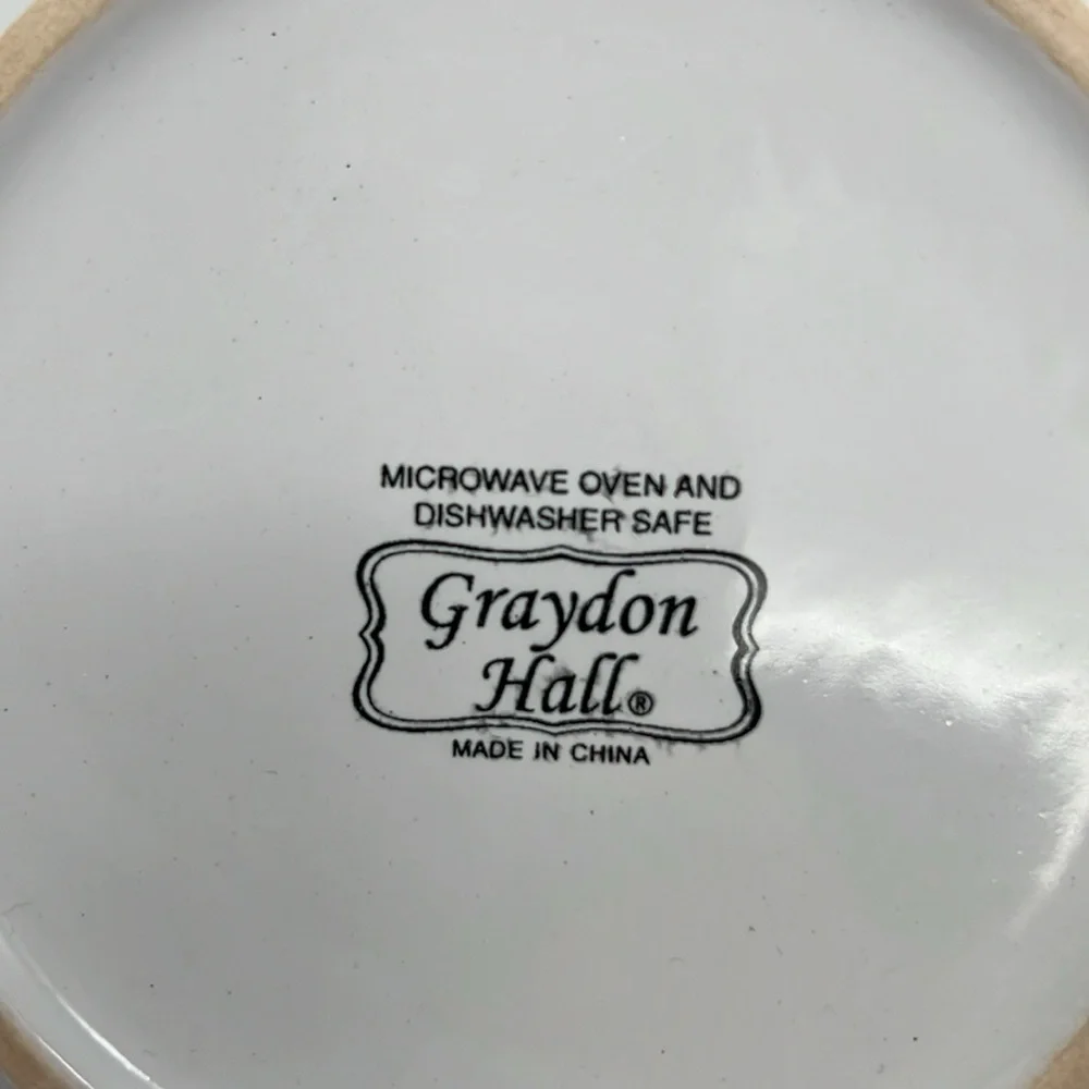 Graydon Hall Cozy Ceramic Soup Bowls with Handles Dark Green & White (Set of 2)